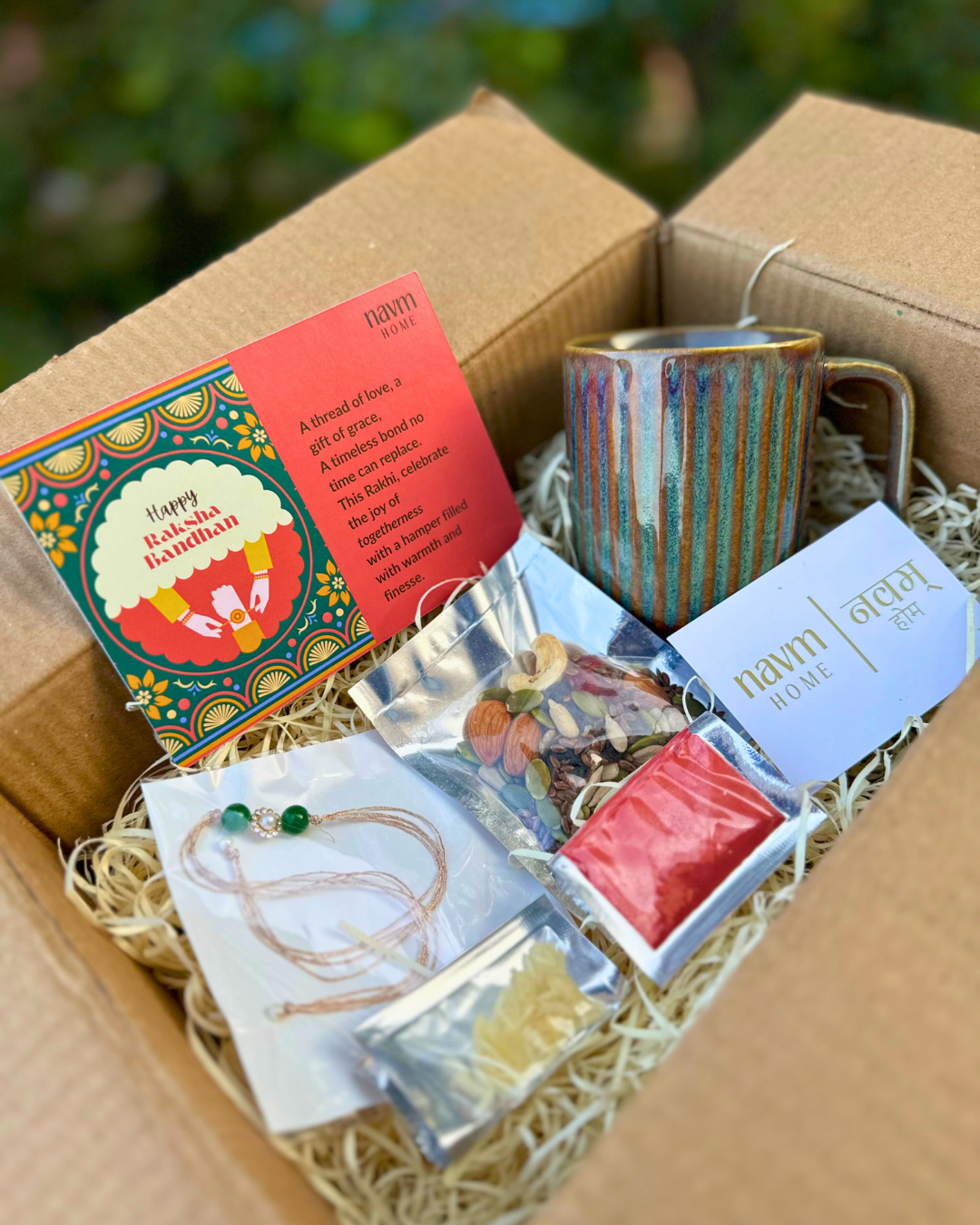 Rakhi with Sneh – Bhai Gift Box Sage Harmony