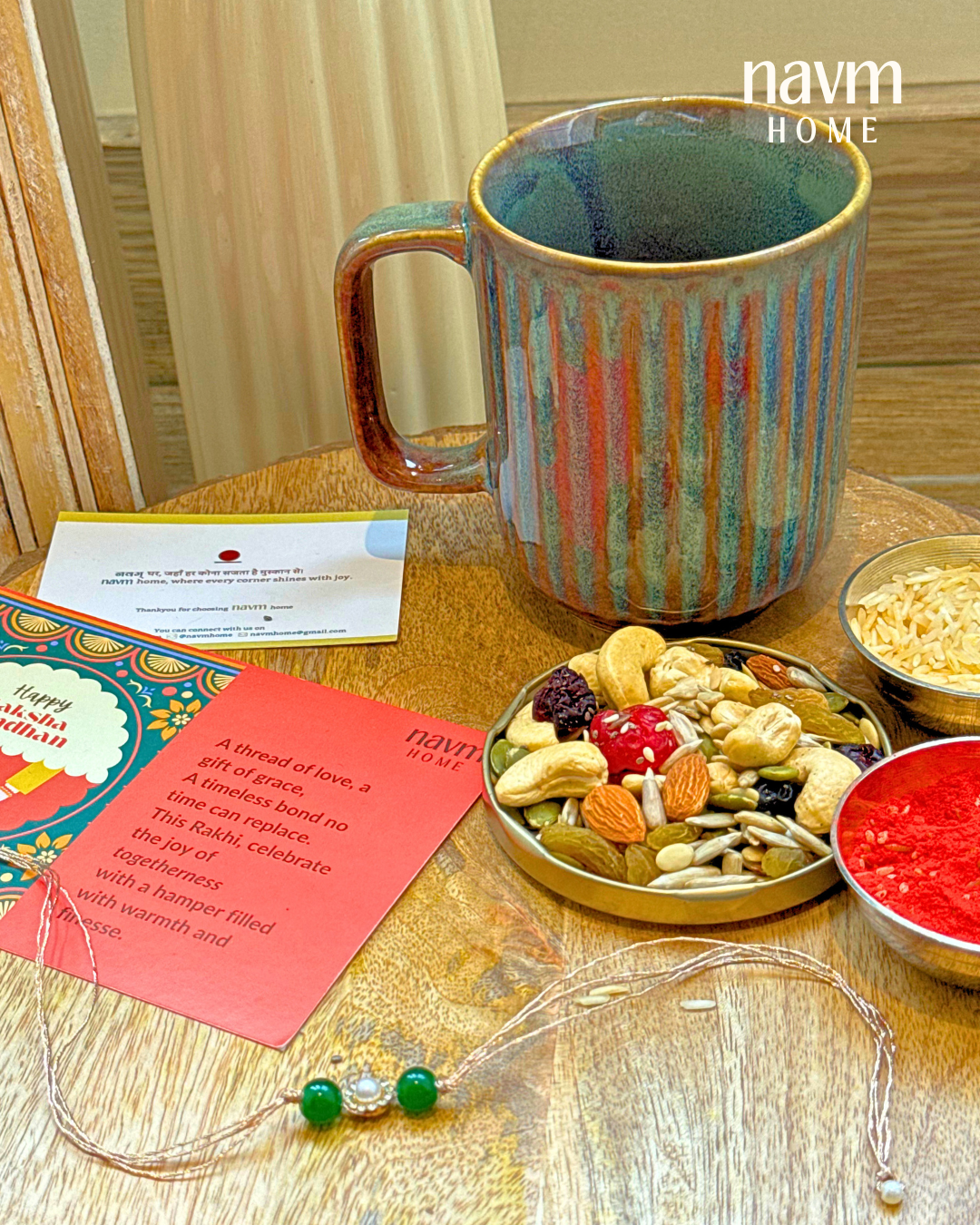 Rakhi with Sneh – Bhai Gift Box Sage Harmony