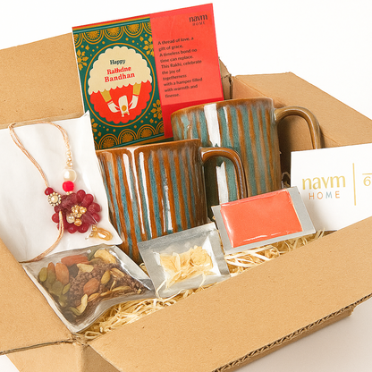 Rakhi with Sneh – Bhai Bhabhi Gift Box (Sage Harmony)