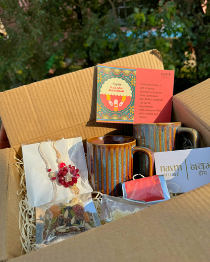 Rakhi with Sneh – Bhai Bhabhi Gift Box (Sage Harmony)