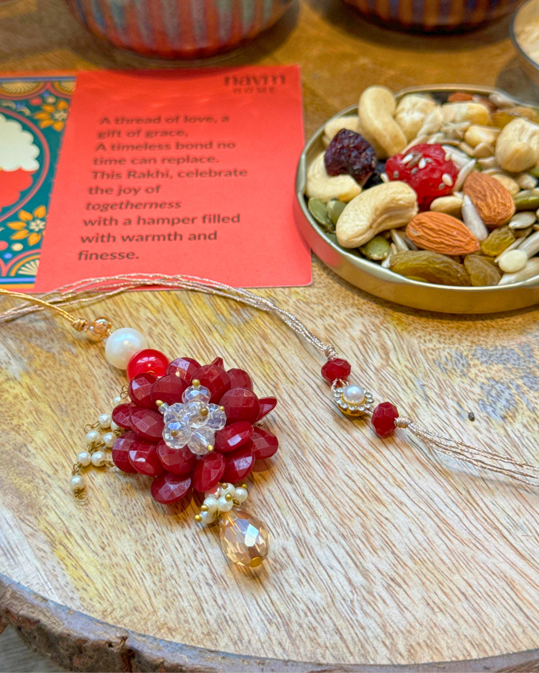Rakhi with Sneh – Bhai Bhabhi Gift Box (Sage Harmony)