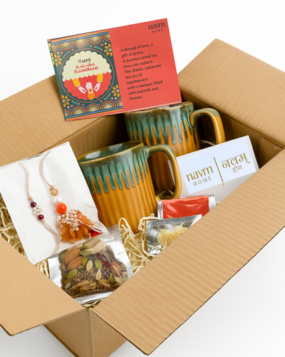 Rakhi with Sneh – Bhai Bhabhi Gift Box (Golden Glow)