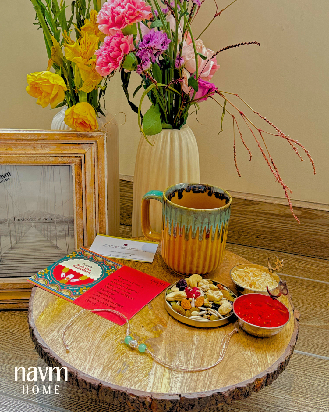 Rakhi with Sneh – Bhai Gift Box Golden Glow