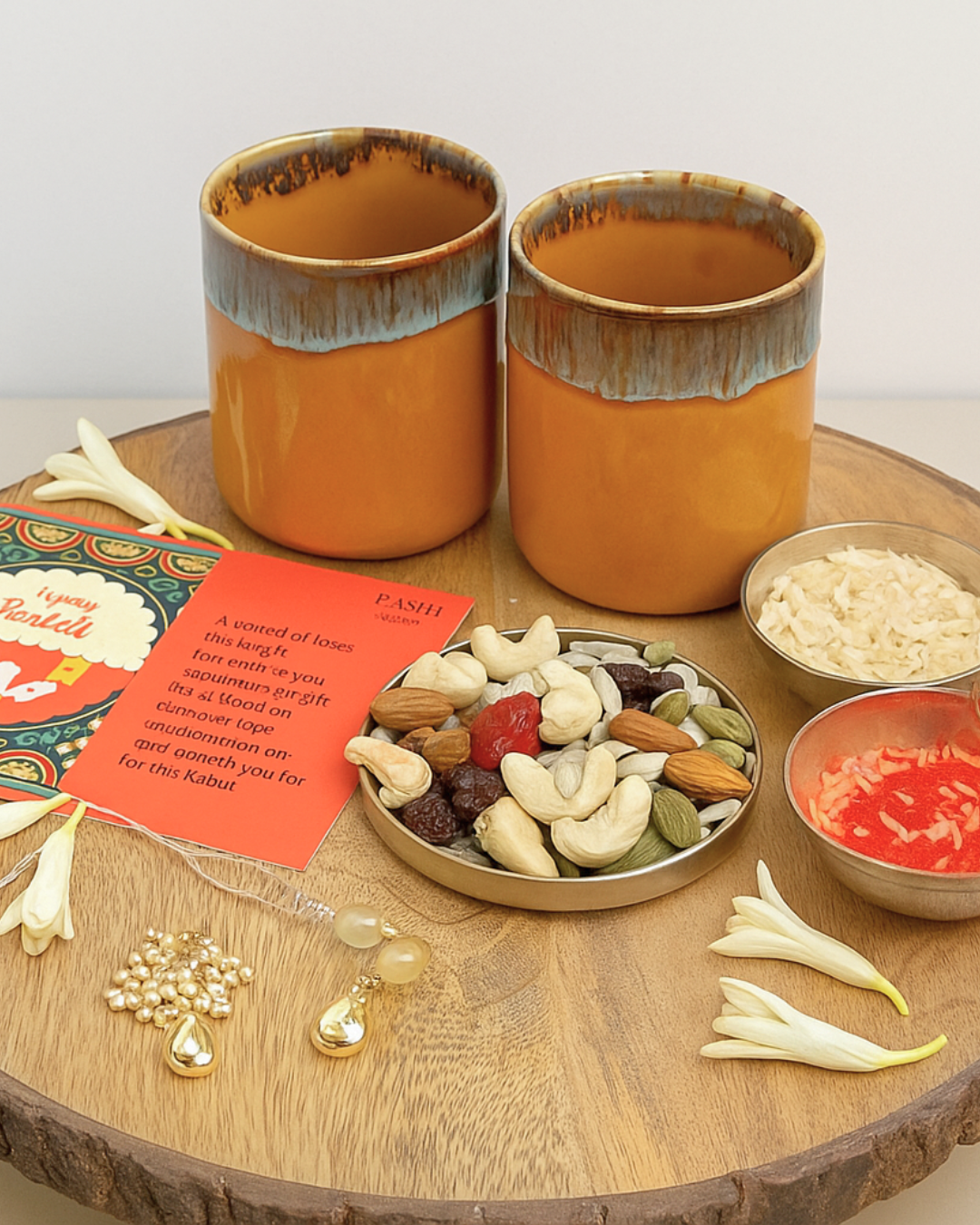 Rakhi with Anand – Bhai Bhabhi Gift Box (Kesari)
