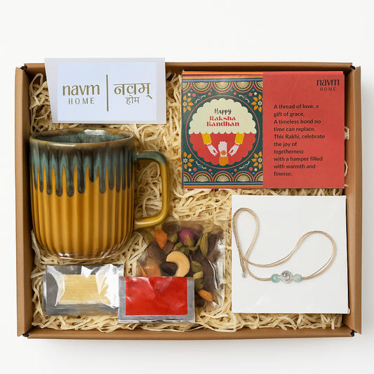 Rakhi with Sneh – Bhai Gift Box Golden Glow