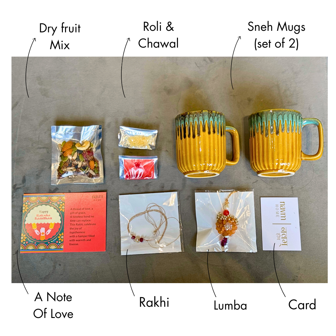 Rakhi with Sneh – Bhai Bhabhi Gift Box (Golden Glow)